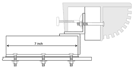 Trolling motor mount bracket. Note position of carriage bolt